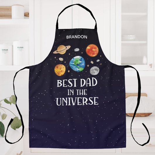 Best Dad in The Universe Quote Fathers Day Schürze
