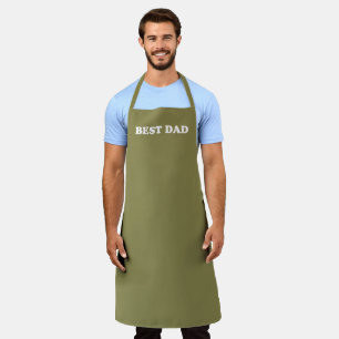 Best dad khaki solide schlichte Farbe minimalistis Schürze