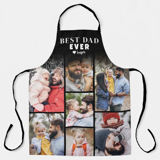 Best Dad Photo Collage Father's Day Schürze (Vorderseite)