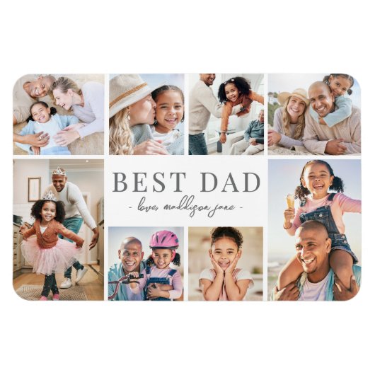 Best Dad Photo Collage Magnet (Horizontal)