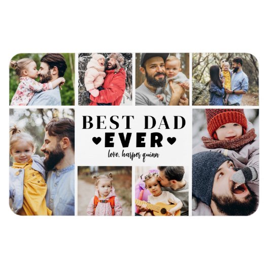 Best Dad Photo Collage Magnet (Horizontal)
