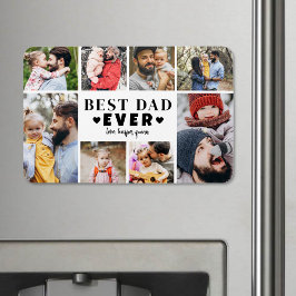 Best Dad Photo Collage Magnet