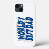 Best Dad sea blue 3d text Case-Mate iPhone Hülle (Rückseite)