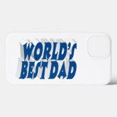 Best Dad sea blue 3d text Case-Mate iPhone Hülle (Rückseite (Horizontal))