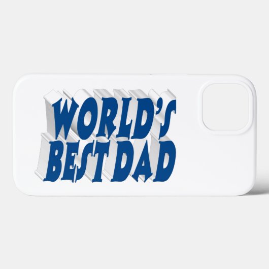 Best Dad sea blue 3d text Case-Mate iPhone Hülle (Rückseite (Horizontal))