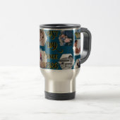 "Best Dad Since" fotos y fecha personalizable Reisebecher (VorderseiteRechts)