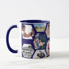 "Best Dad Since" fotos y fecha personalizable Tasse