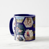 "Best Dad Since" fotos y fecha personalizable Tasse (Vorderseite Links)
