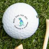 Best Dad Tee Rex personalized kids names Golfball