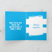 Best Daddy 4 Fotos Liebe du himmelblau weiß Karte (Innenseite)