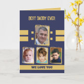 Best Daddy 4 Fotos Liebe Sie marinieren Gold Karte (Gelbe Blume)