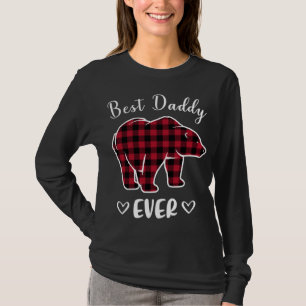 Best Daddy Bar je Buffalo Kariert Red Matching T-Shirt