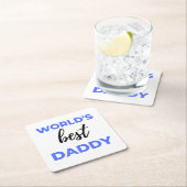 Best Daddy bl Rechteckiger Pappuntersetzer (Vor Ort)
