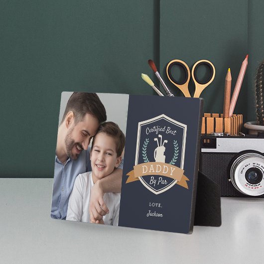 Best Daddy by Par | Golf Vater Foto Fotoplatte