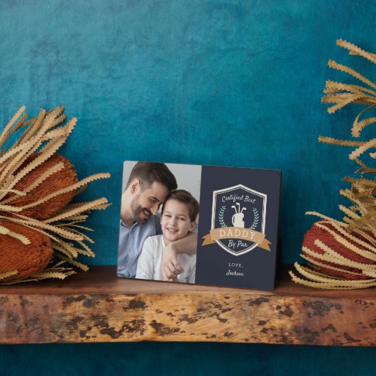 Best Daddy by Par | Golf Vater Foto Fotoplatte (Seite)