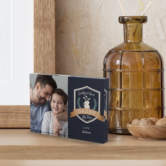 Best Daddy by Par | Golf Vater Fotoblock