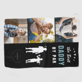 Best Daddy by Par | Monogramm-FotoCollage Golfhandtuch (Horizontal)