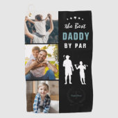 Best Daddy by Par | Monogramm-FotoCollage Golfhandtuch (Vorderseite)