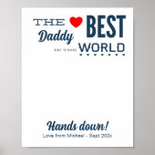 Best Daddy DIY Handprint Vorlage Poster (Vorne)