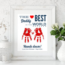 Best Daddy DIY Handprint Vorlage