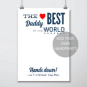 Best Daddy DIY Handprint Vorlage Poster