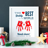 Best Daddy DIY Handprint Vorlage Poster
