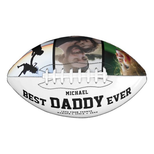 BEST DADDY EVENT Moderne Coole Farbfoto-Collage Football (Vorderseite)
