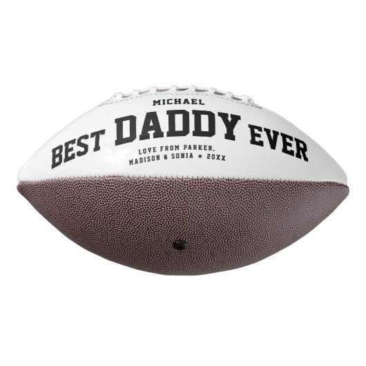 BEST DADDY EVENT Modernes Cool Schwarz/Weiß Football (Gedreht 270)