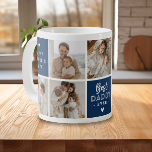 'Best Daddy Ever' Benutzerdefinierte Collage mit 7 Kaffeetasse