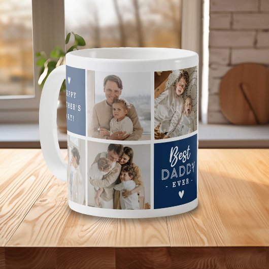 'Best Daddy Ever' Benutzerdefinierte Collage mit 7 Kaffeetasse