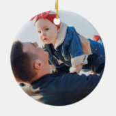 Best Daddy Ever Christmas Foto Keramik Ornament (Hinten)