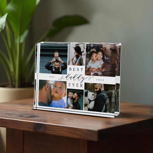 Best Daddy Ever Father's Day 6 Photo Collage Fotoblock