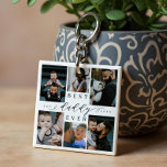 Best Daddy Ever | Father's Day 6 Photo Collage Schlüsselanhänger<br><div class="desc">Celebrate your dad's unwavering love and cherished moments with our Best Father Ever Photo Collage Keychain. This personalized keychain serves as a perfect gift for Father's Day, birthdays, or any occasion to honor the special father in your life. Designed with simplicity and elegance, this keychain features a photo collage grid...</div>