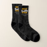 Best Daddy Ever | Father's Day Gift Socken<br><div class="desc">Happy fathers day socks featuring the text "best daddy ever",  a personalized message,  and your kids names.</div>