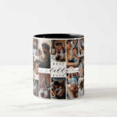Best Daddy Ever | Foto-Collage des Vaters Zweifarbige Tasse (Mittel)