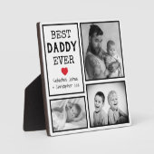 'Best Daddy ever' Foto Collage Fotoplatte (Vorderseite)