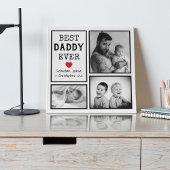 'Best Daddy ever' Foto Collage Fotoplatte