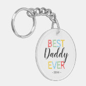 Best Daddy Ever Foto-Geschenk Schlüsselanhänger (Vorderseite links)