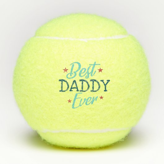 Best Daddy Ever | Foto in Handschrift Tennisbälle (Vorderseite)