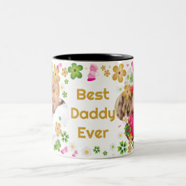 Best Daddy Ever Foto Zweifarbige Tasse