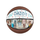 Best Daddy Ever | FotoCollage mit Handschrift Mini Basketball (Vorderseite)