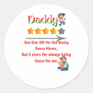 Best Daddy Ever - Funny Vatertag Geschenk Runder Aufkleber