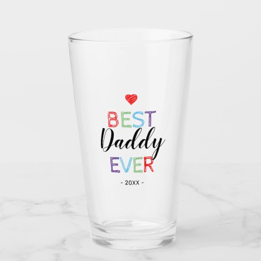Best Daddy Ever Glas (Vorderseite)
