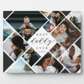 Best Daddy Ever Modern Photo Collage Gift Keepsake Fotoplatte (Vorderseite)