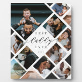 Best Daddy Ever Modern Photo Collage Gift Keepsake Fotoplatte (Vorderseite)