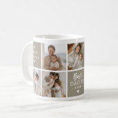 'Best Daddy Ever' Nachricht Custom 7 Foto Collage Kaffeetasse (Vorderseite Links)