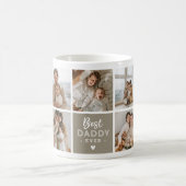 'Best Daddy Ever' Nachricht Custom 7 Foto Collage Kaffeetasse (Mittel)