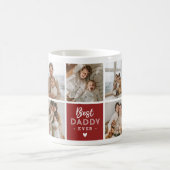 'Best Daddy Ever' Nachricht Custom 7 Foto Collage Kaffeetasse (Mittel)