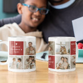 'Best Daddy Ever' Nachricht Custom 7 Foto Collage Kaffeetasse