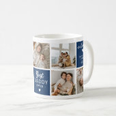 'Best Daddy Ever' Nachricht Custom 7 Foto Collage Kaffeetasse (VorderseiteRechts)